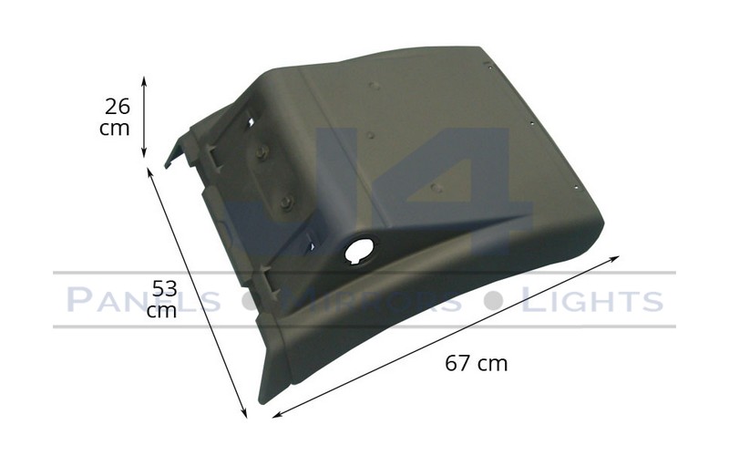 MN1042 - STEER / LIFT AXLE MUDGUARD (520mm WIDE) (NO MUDFLAP ...