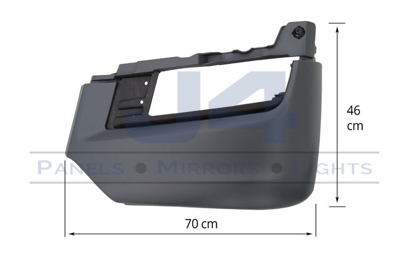 M6S103G - LH LOWER BUMPER (WITH FOGLAMP HOLES) GREY 81416106803 407. ...