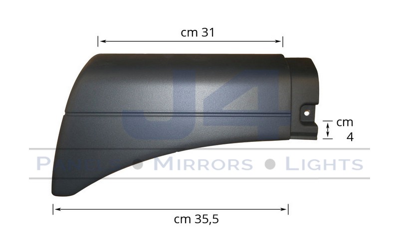 MN1025 - LH MUDGUARD EXTENSION SHORT (36cm with CUT OUT) 81612100373 ...